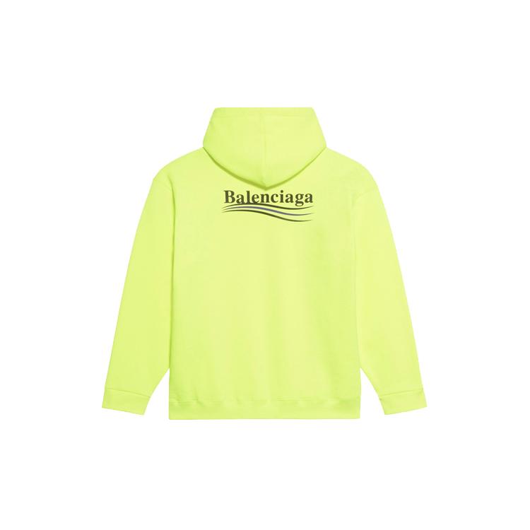 Balenciaga Felpa da Campagna Politica Uomo Giallo Neon 600583TJVD47110