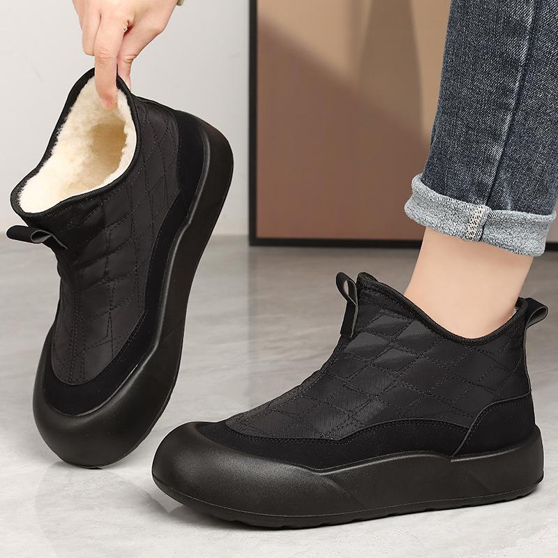 Women's High-Top Cotton Snow Boots - Thickened Velvet, Cold-Proof, Warm, Fashionable Winter Footwear