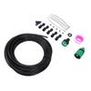 Outdoor Fan Misting Kit Leakproof Misting Cooling System Quick Connect with 5 Nozzles for Patio Backyard Garden
