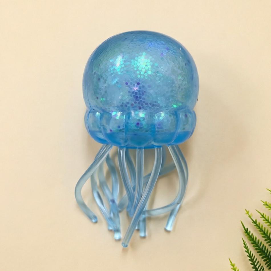 Hot! Push Bubble Squish Jellyfish Fidget Toy Super Solid Squish Stress Relief Squeeze Ball For Adults Anxiety Sensory Toy Gift