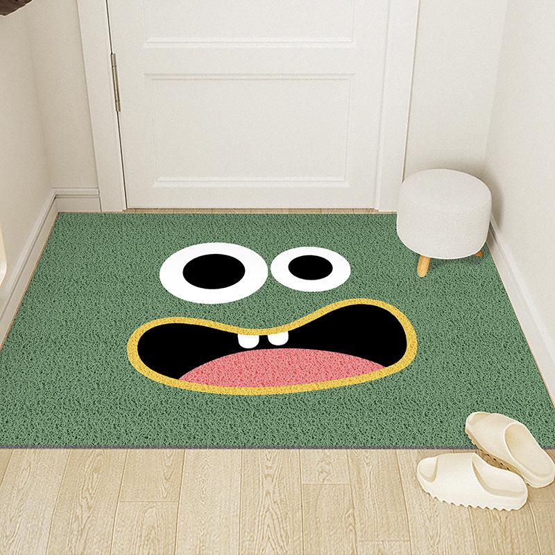 Cartoon Cute Funny Expression Household Entrance Door Floor Mat Non-Slip Can Be Cut And Rubbed Soil Door Floor Mat
