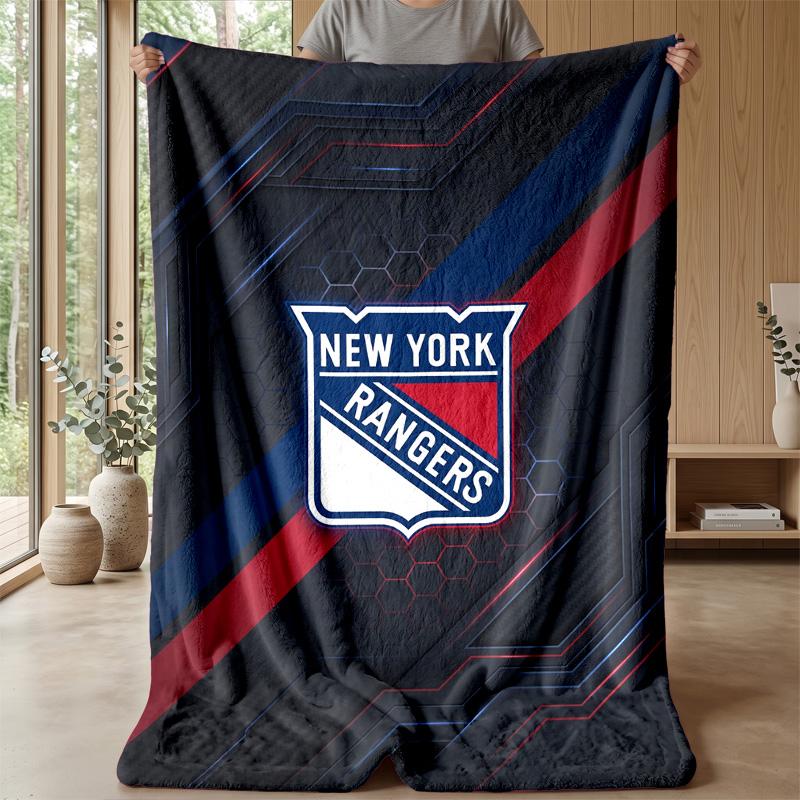 New York Rangers Flanell Fleece Decke Gemütlich Warm Überwurfdecke für Sofa Bett Reisen Ganzjahresnutzung