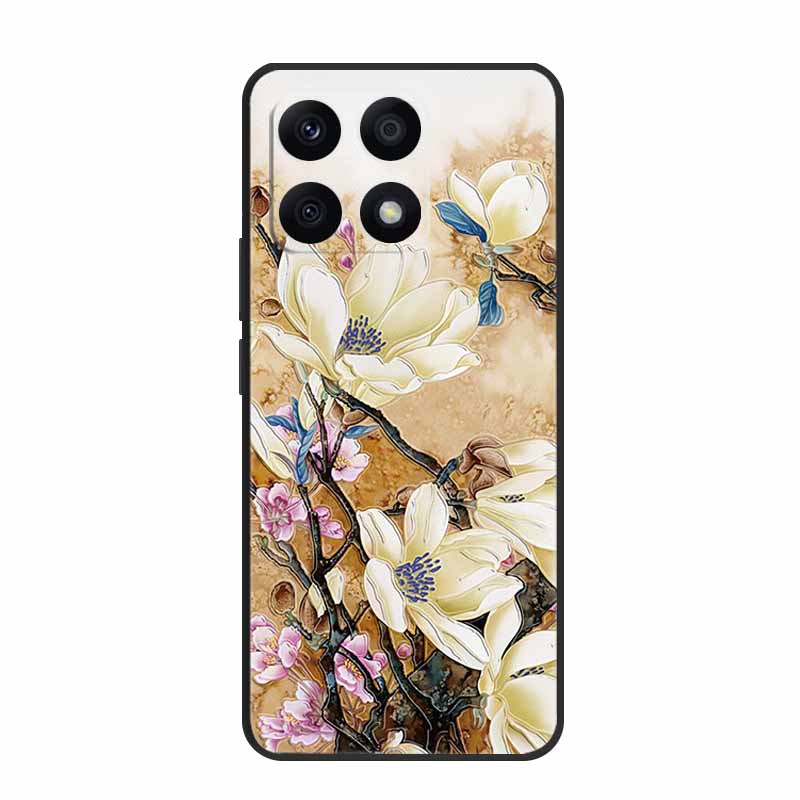 3D Emboss Case For Xiaomi 15T Pro Phone Case 15 T Pro Coque Flowers Shockproof Soft Silicone Coque For Xiaomi 17 Back Cover Case