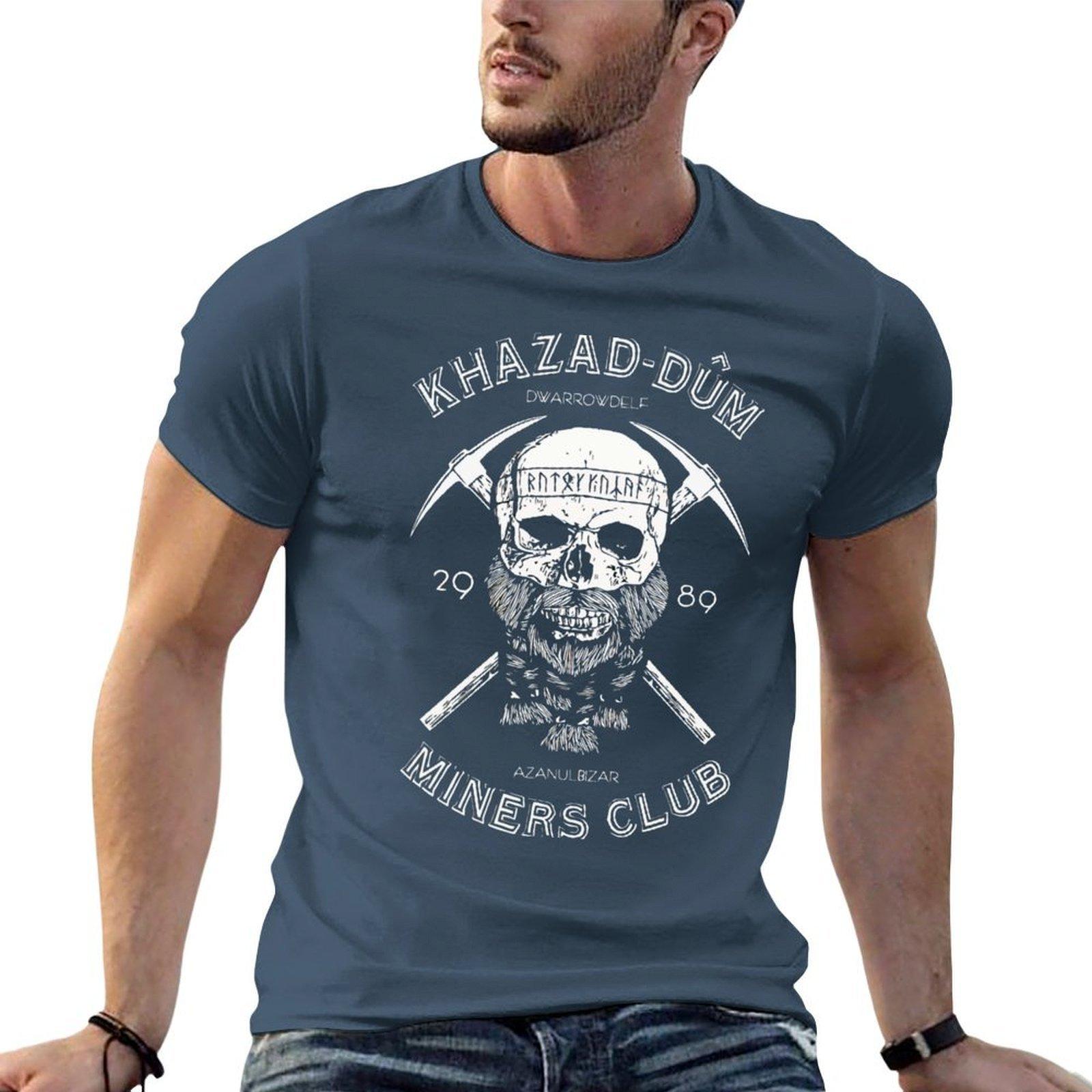 Khazaddum Miners Club Tshirt Unisex T Shirt Cotton 100 T Shirts For Unisex Pack White Tshirt S