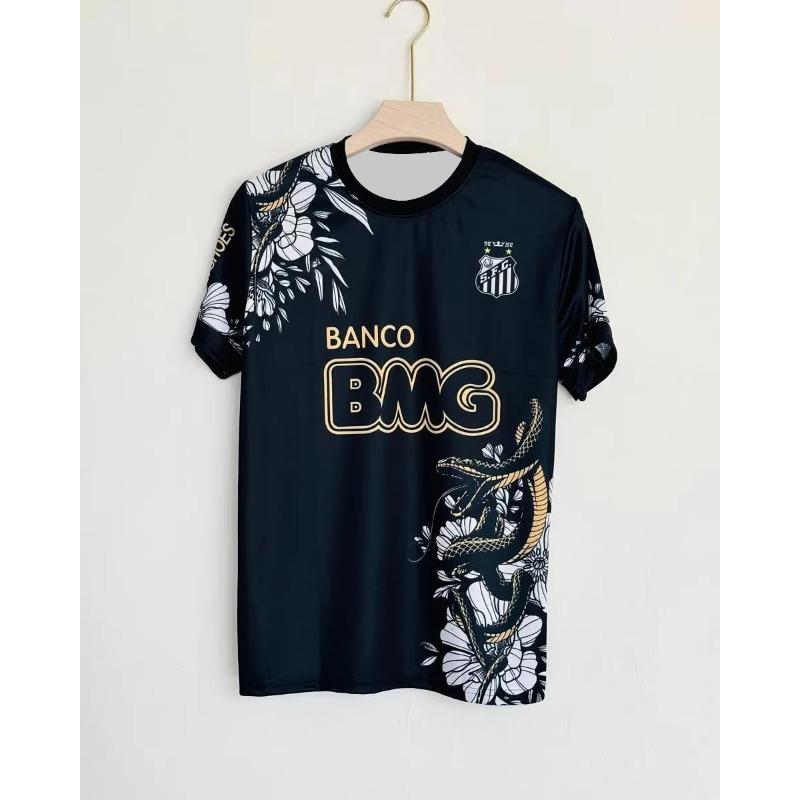 

Винтажная футбольная майка Santos Family 2025 Классическая винтажная футбольная майка Santossi Family 11-12 с быстрой сушкой Неймар Мужская одежда XXS