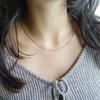 Necklace for Stainless Chain For Everyday Comes with Gift Box [Hothrty] Women, Chain, Steel, Thin, Necklace, Silver, Gold, Cute, Simple, Stylish, Use,