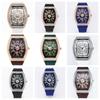 DENVOSI Starry Sky Wine Barrel Luxury Men's Quartz Watch Silicone Strap