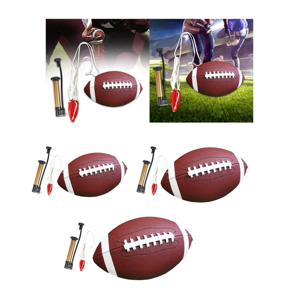 American Football And Mesh Bag, Wea-Resistant Competition Ball, Rugby Ball for Indoor Sports