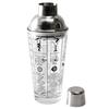 Shaker - Cook Concept - 450 Ml - Verre - Argent Et Transparent - Avec Recettes