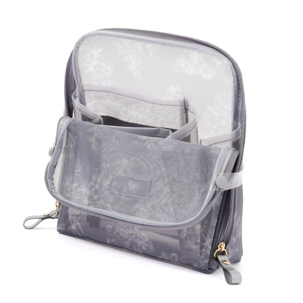 Franc Franc Japan Classic Flower Mesh Tool Stand Pouch Dark Grey