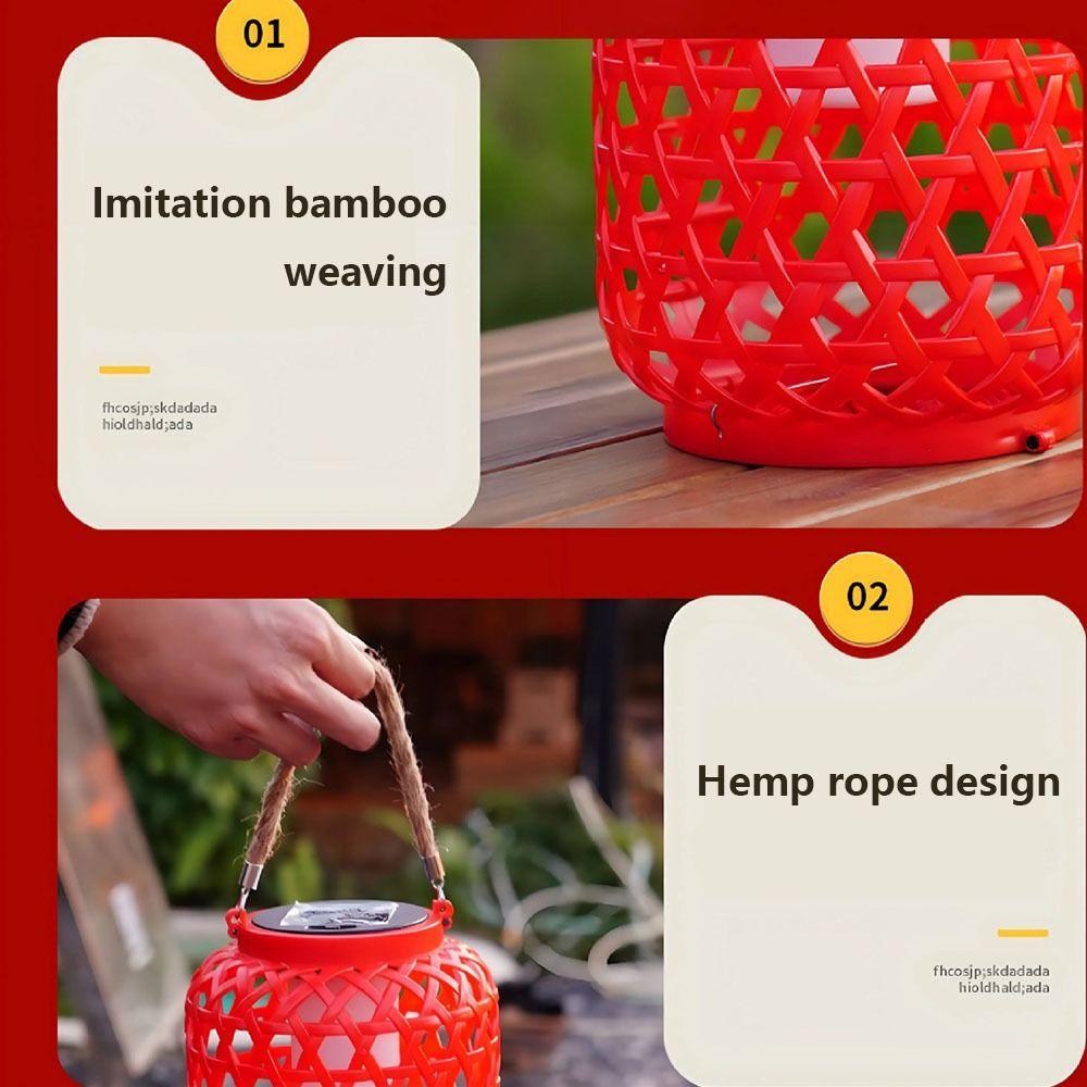 With Chinese knot Imitation Bamboo Lantern Hanging Tree Spring Festival Red Lantern New Year