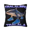Tralalero Tralala Shark Meme Pillowcase Double-sided Printing Polyester Cushion Cover Decorative Pillow Case Cover Home Zippered