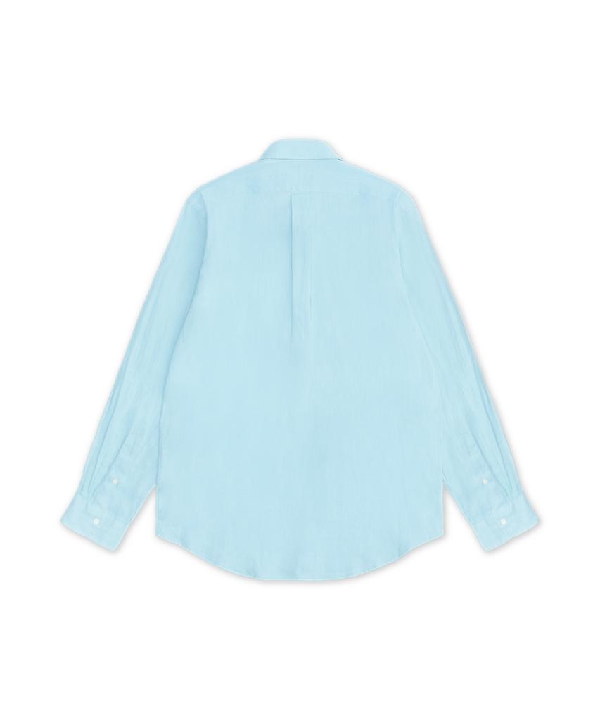 POLO RALPH LAUREN Custom Fit Linen Shirt - Aqua