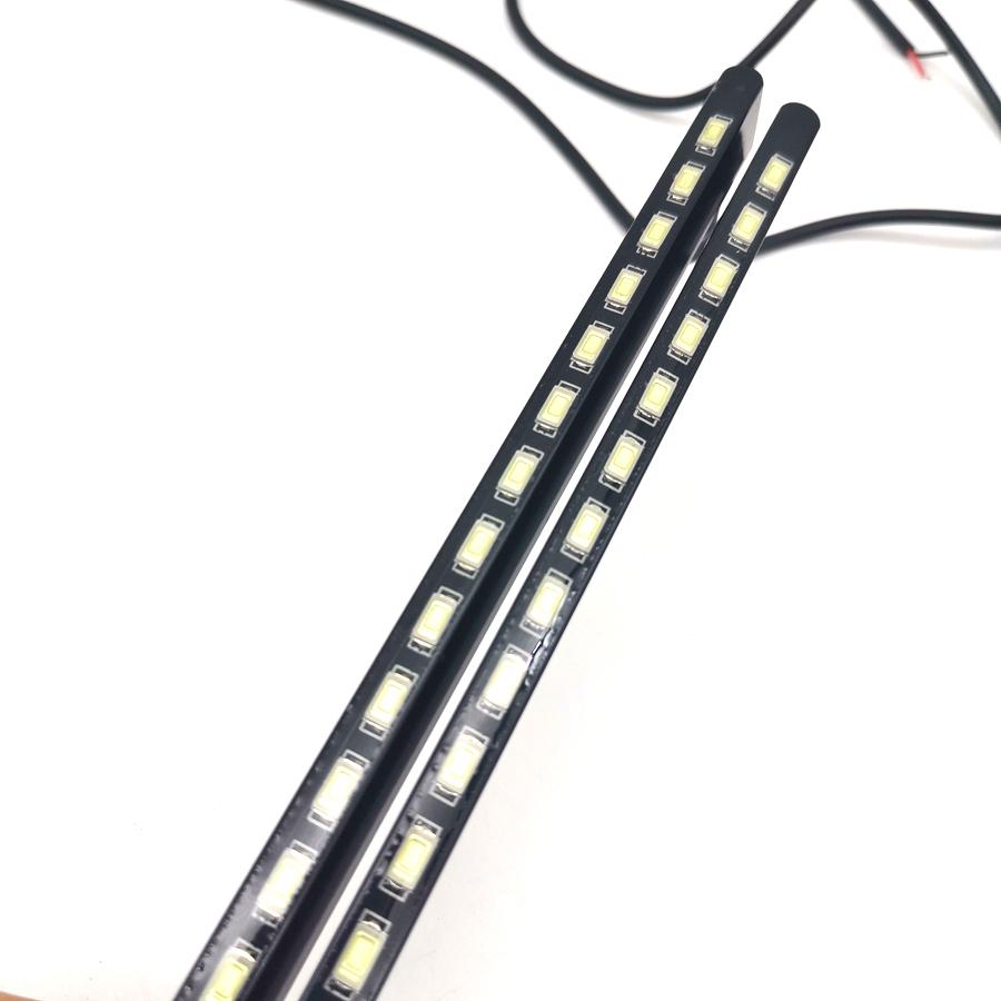 2pcs Ultra-Thin Car Fog Strip White LED DRL Driving Daytime Running Light Lamp