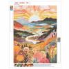 Sunrise Landscape Full Round Drill Diamond Painting Kit DIY Sparkle Art Canvas for Adults Relaxing Craft and Home Decoration Gift Idea Set