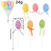 Colorful Easter Egg Picks Set Decorative Pastel Speckled Easter Egg Stems Suitable for Vibrant Holiday Atmosphere