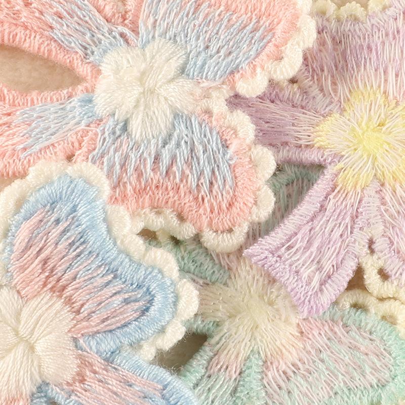 Stickerei Etikett Schleife DIY Handkonto Zubehör Zubehör Aufnäher Stoffaufkleber Brosche Schmuck Haarschmuck Zubehör Stickerei Aufkleber