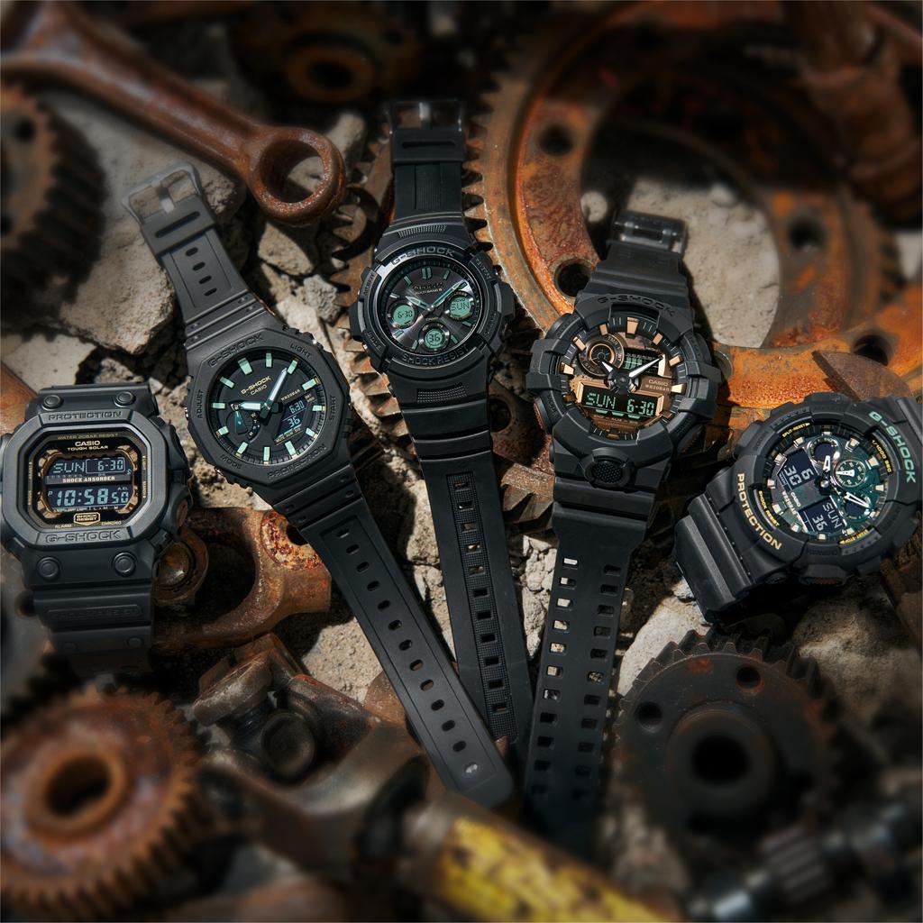 Casio Men Liquid Crystal/Analog Dual Display Series Black Watch GA-2100RC-1APR GA-2100RC-1APR