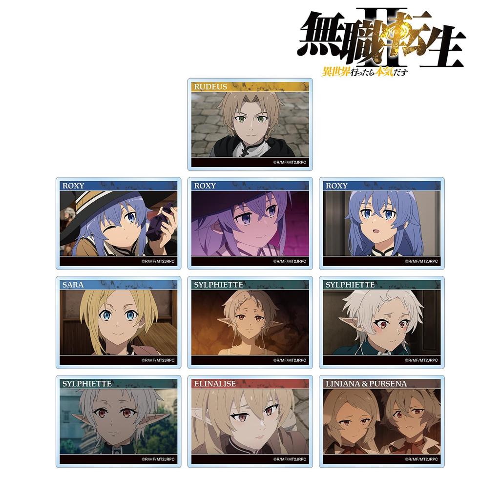 Anime "Mushoku Tensei II: Jobless Reincarnation" Trading Scene Acrylic Cards Box of 10