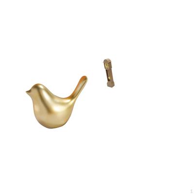 Golden Birds Figurine Animal Statue Modern Home Decor Ornament Bird Sculpture for Desktop Office