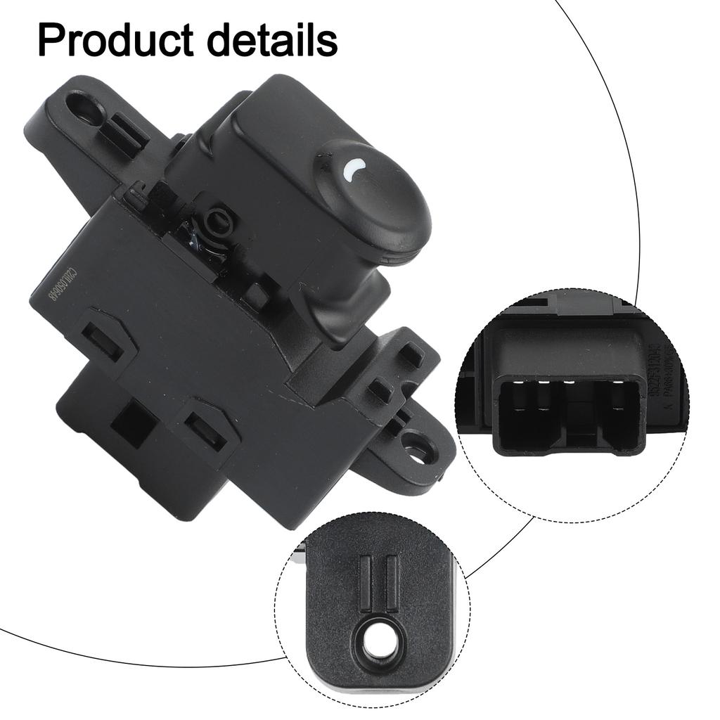 Auto Electrical Fix Rear Door Switch Electric Actuator High Quality Car Window Switch Black Direct Replacement