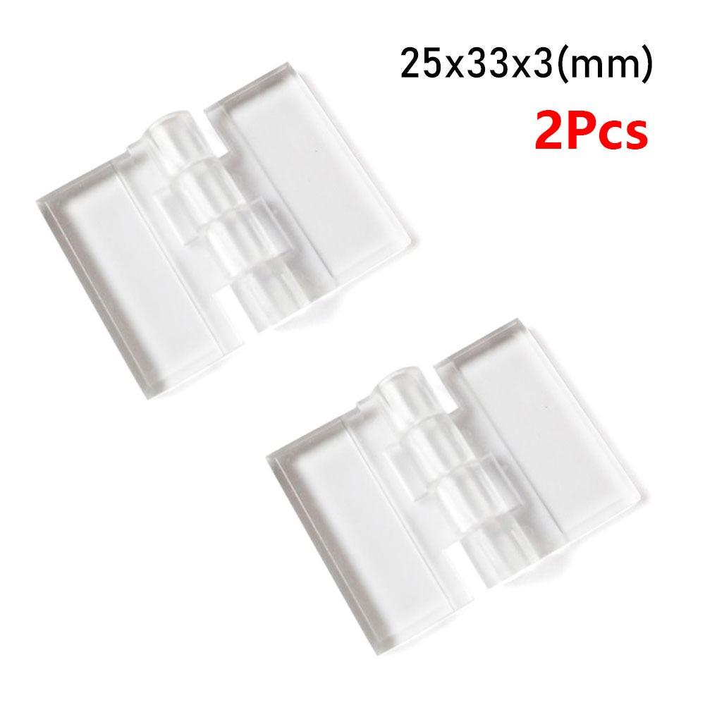 2Pcs Acrylic Plastic Folding Hinge Clear Furniture Hardware New Door Hinges Cabinet Door