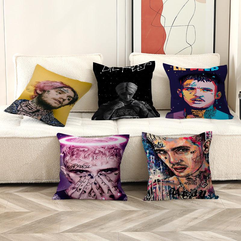 Lil Peep Pillowcase Toon Gift Cushion Cover Bedroom Home Sofa Chair Seat Decor Pillow Case