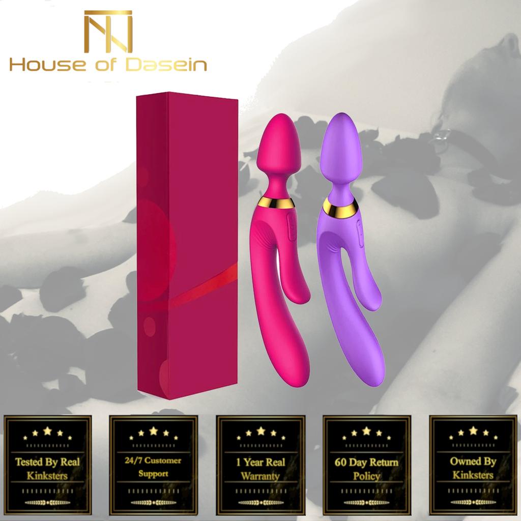 3 Motor Vibrating G Spot Clitoris Anal Double Ended Rabbit  Rabbit s