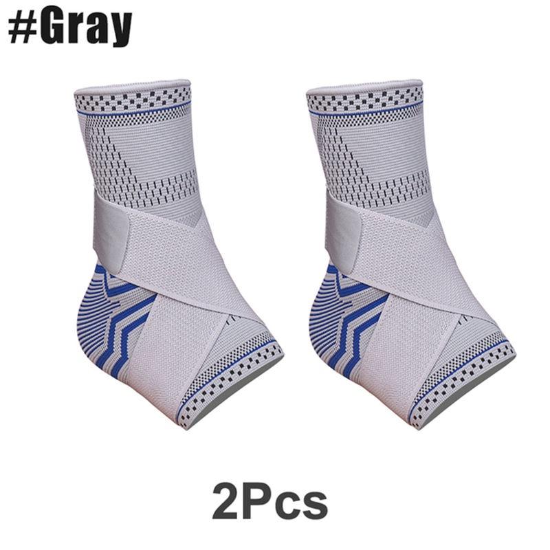 

1 пара кріплення для підтримки щиколотки Регульований компресійний рукав для підтримки ахіллового сухожилля та болю при розтягненні щиколотки при підошовному фасціїті XL сірий