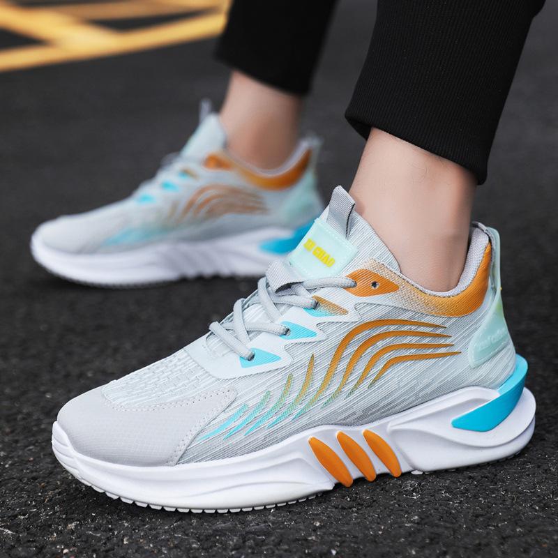 Fashion Spring and Autumn New Outdoor Sports Leisure Running Men's Shoes Anti slip Running Shoes Travel Lightweight Soft soled Shoes