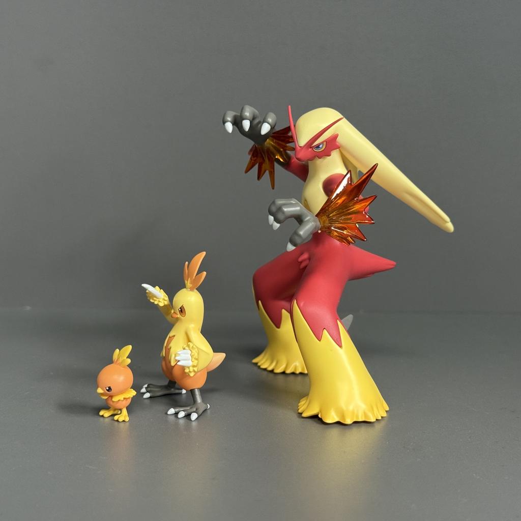 Anime Game Surroundings Figurine Toys Evolution Group Action Figures Collectible Models Fire Chick Strong Chicken Decoration