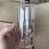 Klarer Borosilikatglas-Aroma-Diffusor & Kerzenhalter - Zylindrisches Ornament im europäischen Stil für die Restaurantdekoration