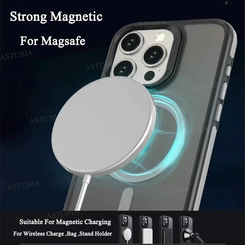 Luxury Bicolor Matte Magnetic Translucent Case For iPhone 16 15 14 13 12 11 Pro Max 16 Plus Magsafe Wireless Charge Bumper Cover