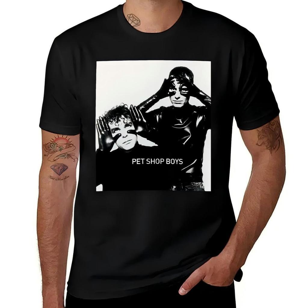 Pet Shop Boys Iconic Black & White Photo Black T-Shirt