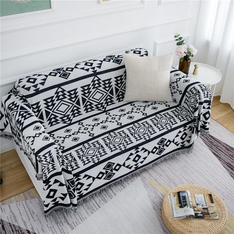 Thickened and Minimalist Double-sided Fabric Sofa Blanket, Sofa Towel, Light Luxury Tea Table Cloth, Household Exposed Camping Blanket, Bed Tail Towel