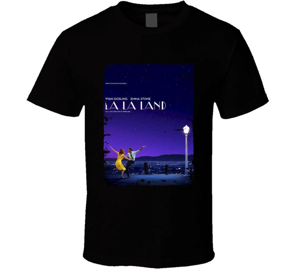 La La Land Movie Poster Worn Look Cool Drama Film Gift T Shirt S