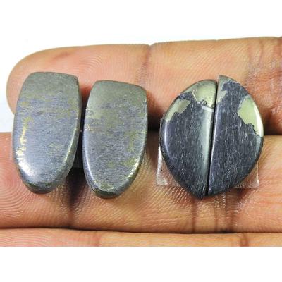 Natural Appach Gold Pyrite 2 Matching Pair Fancy Cabochon Gemstone 21-21MM SK-2138