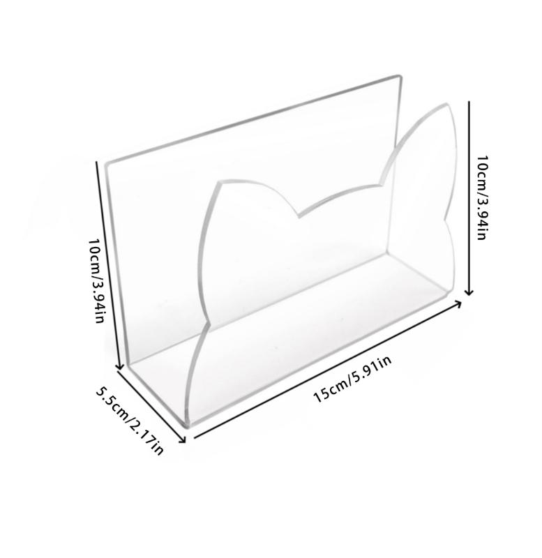 Letter Holder Clear Acrylics Mail Sorter Letter Rack Envelope Organiser for Desk Mail Envelope Organization 15x5.5x10cm