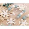 Snowflake Felt Ball Garland - Winter Birthday Home Decorations,Frozen Snowflake Garland Photo Props,Winter Wonderland Felt Ball Banner,Felt Snowflake