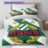 Set Copripiumino Trapuntato Rapid Wien Federa Decorazione Casa Regalo di Compleanno (1 * copripiumino + 2 * federa, senza nucleo)