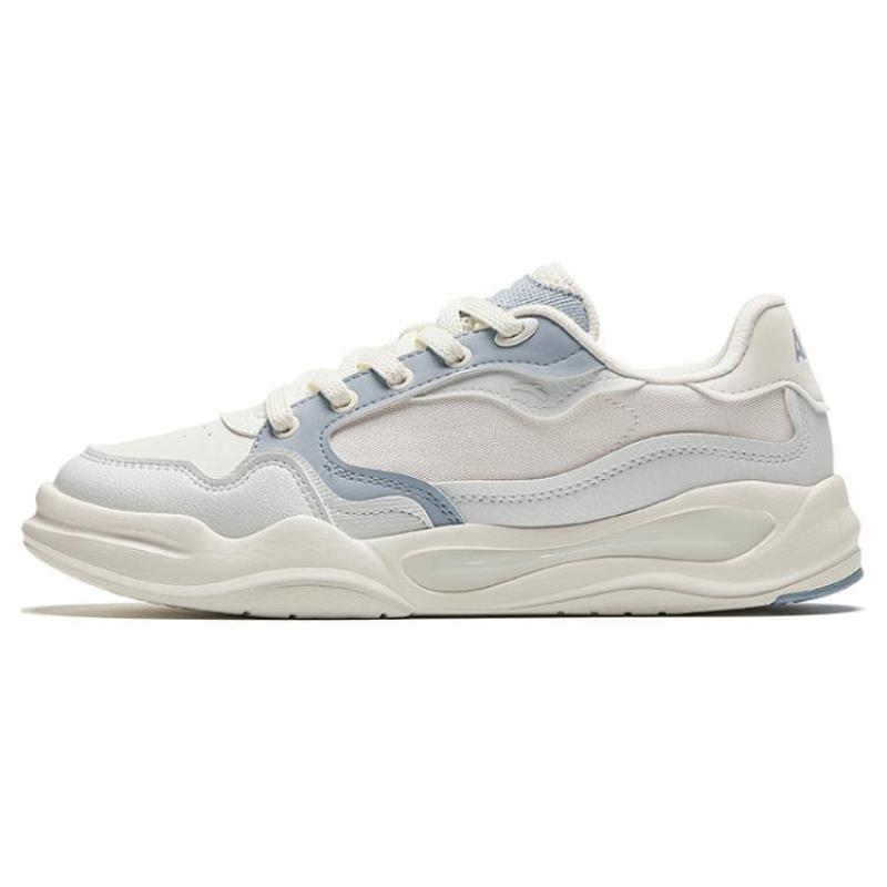 Anta Tianxing Anti-Slip And Wear-Resistant Breathable Low-Top Skateboard Shoes Women s White Blue Sneakers 36