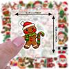 1set Merry Christmas Cartoon Stickers Cute Xmas Tree Santa Claus Elk Stationery Sticker Xmas Graffiti Decals For Luggage Laptop