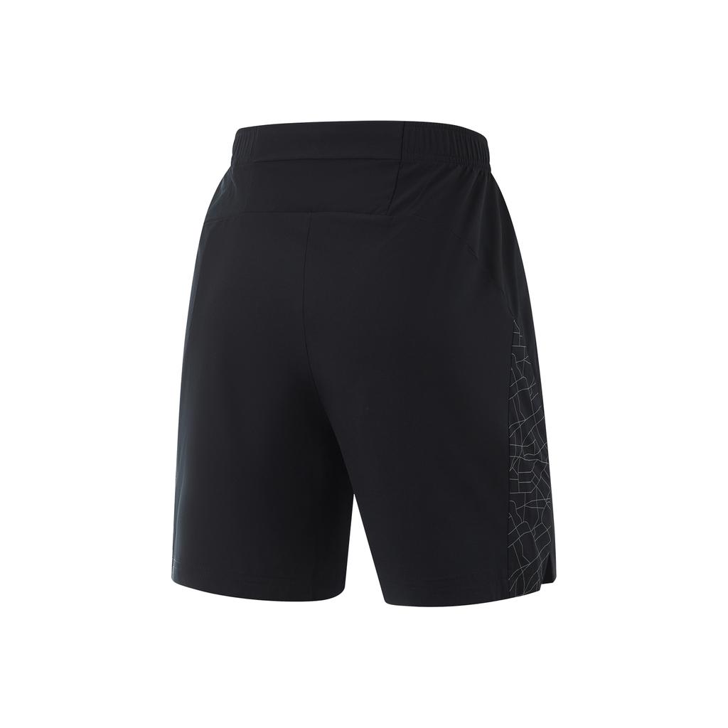 Li Ning Running Series Solid Color Mid Waist Quick Dry Breathable Straight Leg Sports Shorts Men Shorts Black AKSU047-1