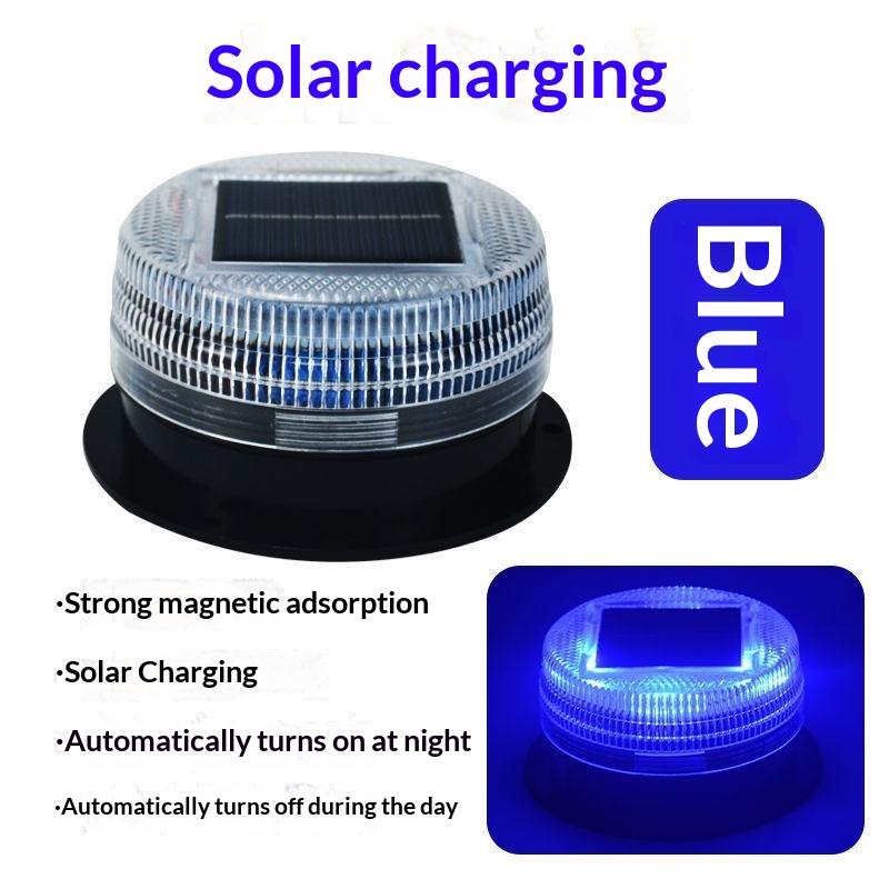 Solar LED Magnetic Warning Light Weatherproof Wireless Strobe Beacon for Car Truck Highway Breakdown Safety Alert