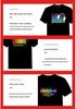 LED Sound Control Music Bar Flashing Luminous Short Sleeve T-shirt for Trendy Clubbing Men and Women.