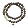 Tan Wangqing Natural Green Sandalwood & Hetian Jade Silver Bracelet - New Chinese Ancient Style Gift for Women