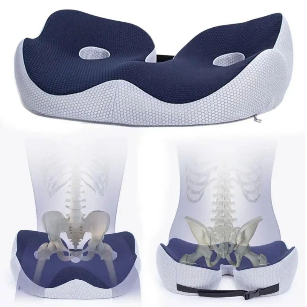 Ergonomic Sit Bone Relief Seat Cushion Slow Rebound Orthopedic Seat Cushion Sedentary