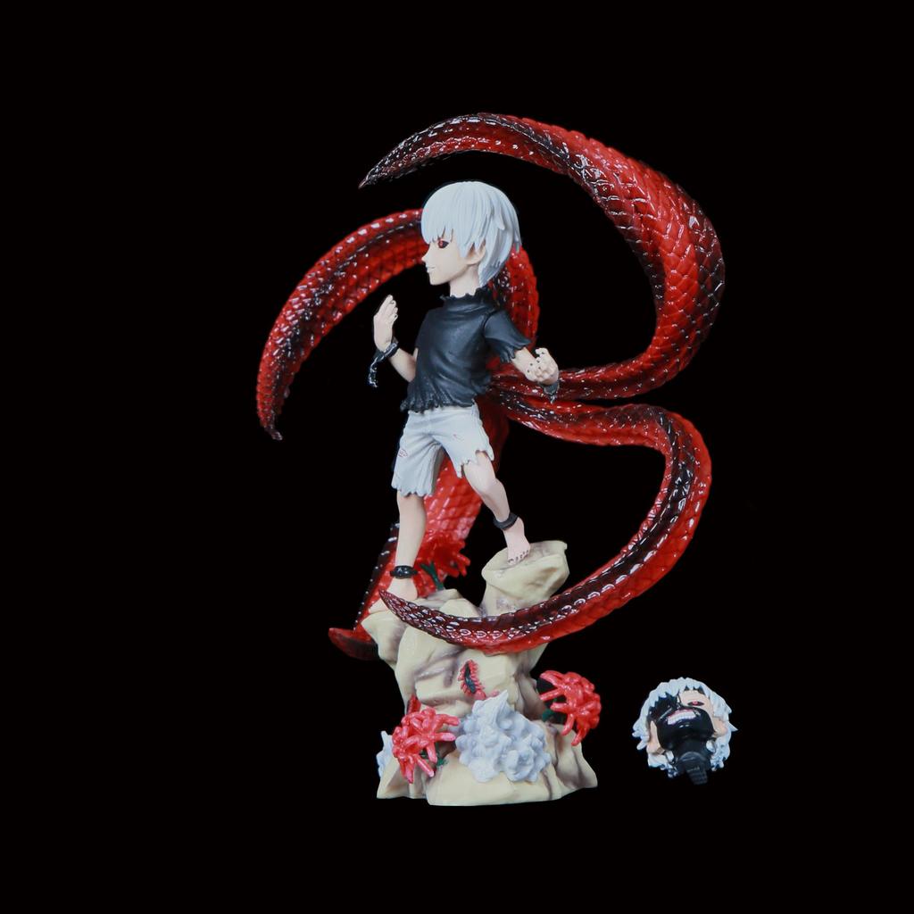 Tokyo Ghoul Q Version Dual-Head Kaneki Ken Battle Figurine for Car Decor
