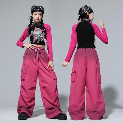 Ensemble crop top tendance pour enfants pour la danse jazz - Tenue de performance style street cool