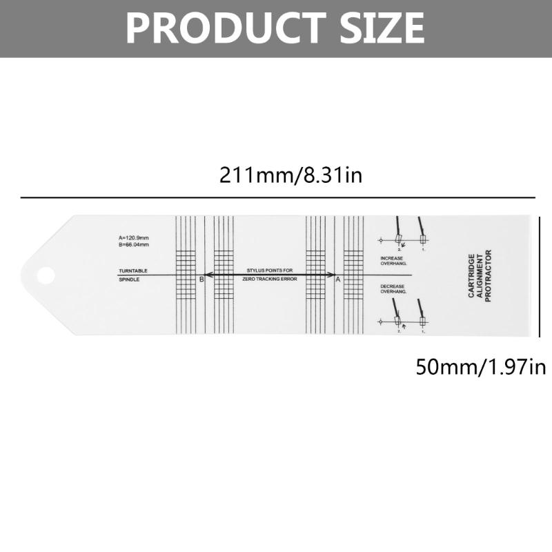 Turntables Cartridge Stylus Alignment Gauges Stylus Calibration Protractors for Audiophiles and Vinyls Enthusiasts